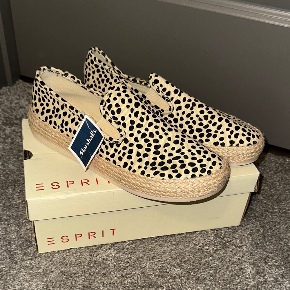 Spirit Black and Cream Polka Dot Flats